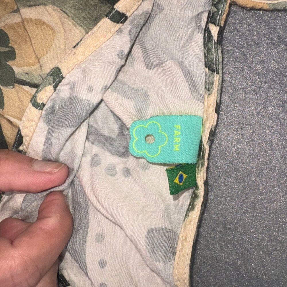 Women's FARM Rio Tropical Green Leaf Print Midi Dress size Medium - Picture 8 of 14